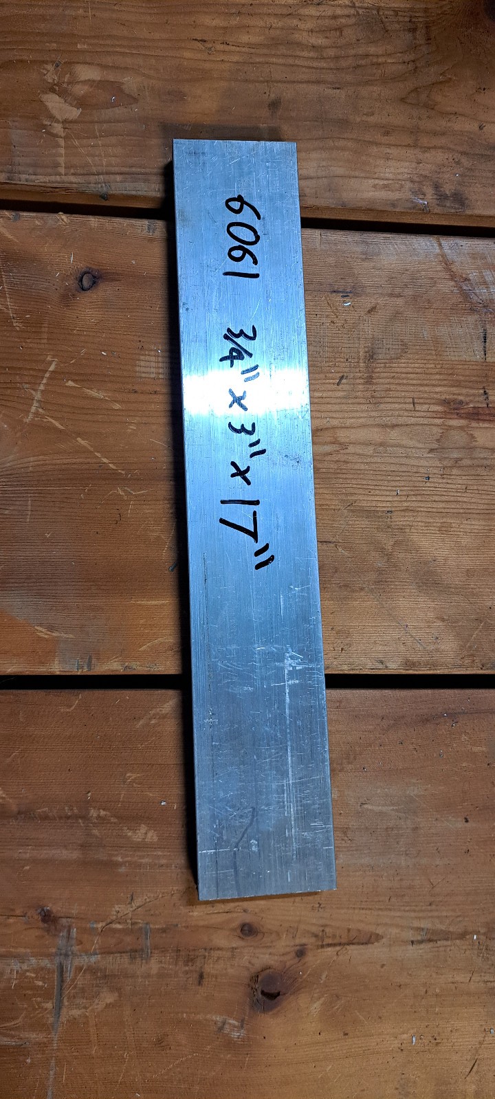 3/4″ x 3″ Aluminum Flat Bar, 6061 Aluminum, 17 Inch Length, 0.750″ Flat Bar