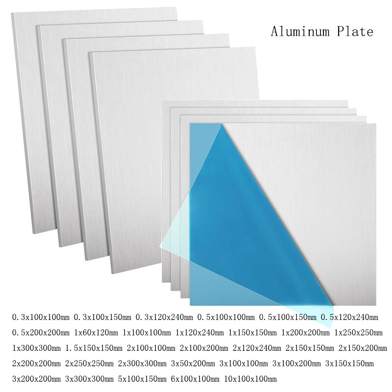 1pcs Aluminum Plate for DIY Projects: Flat Plate, Thickness 0.3-10mm