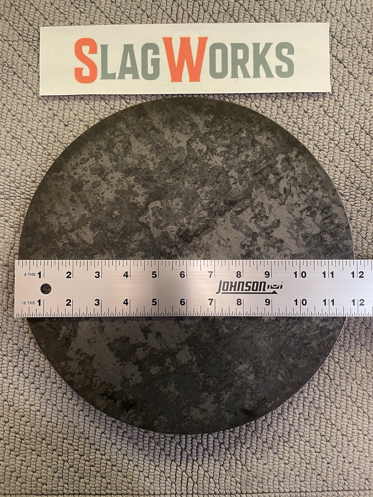 12 inch disc 1/8 inch thick steel plate 1/8”x12” disc A36 Hot Roll Flat