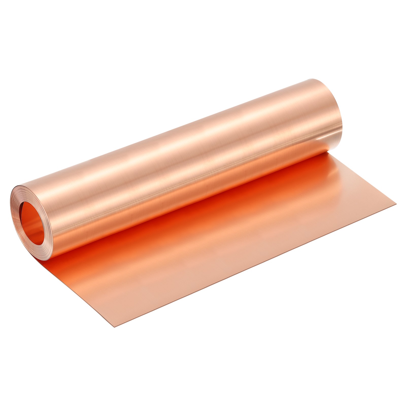 Pure Copper Sheet Roll, 0.5mm 24Ga Thick T2 10Ft x 12in Copper Strip for Craft
