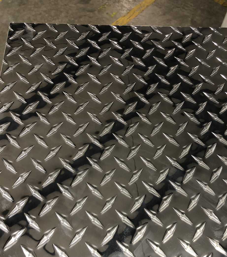 12″ x 48″ Diamond Plate Aluminum .045″ Thick – 18 Gauge (1.15mm)