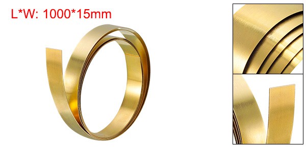 Brass Sheet Roll Metal Foil Plate 1000mm x 15mm x 0.3mm