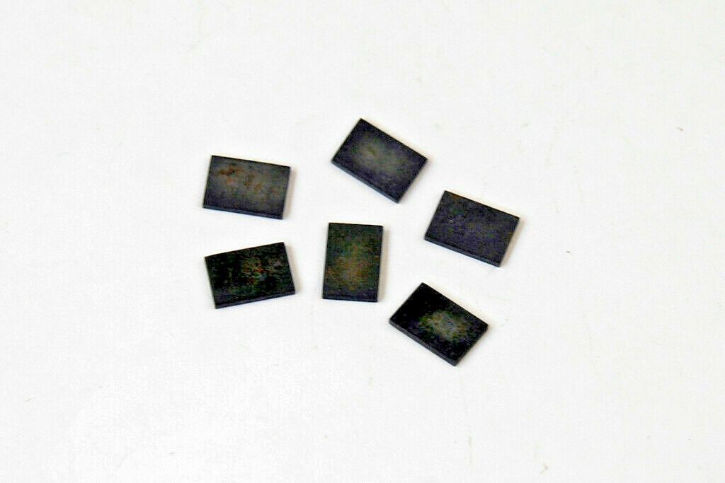 .043 X .265 X .390 CARBIDE GRADE UNKNOWN (LOT OF 6 PC) (E-2-9-2-23)