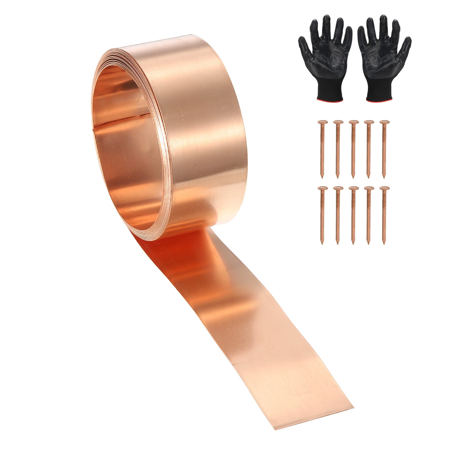 Copper Sheet Roll 1.2″ x 10 Ft 24 Gauge(0.5mm) Thickness DIY (1 Pack, Copper)