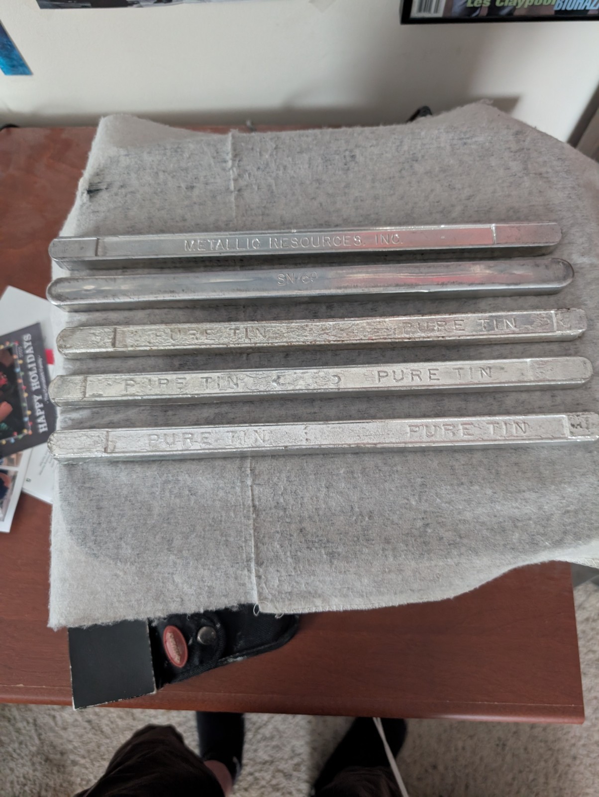 Pure Tin and 60% Tin 40% Lead Bars