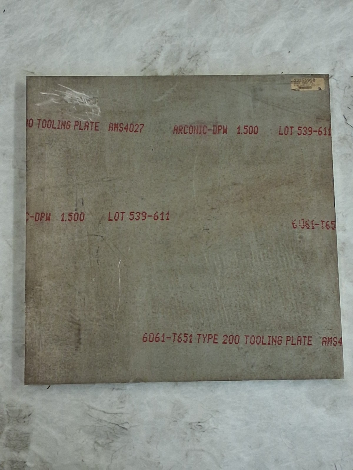 Pro Aluminum Plate 18" Long 18" Wide 1-1/2" Thick Alloy 6061 ALFL