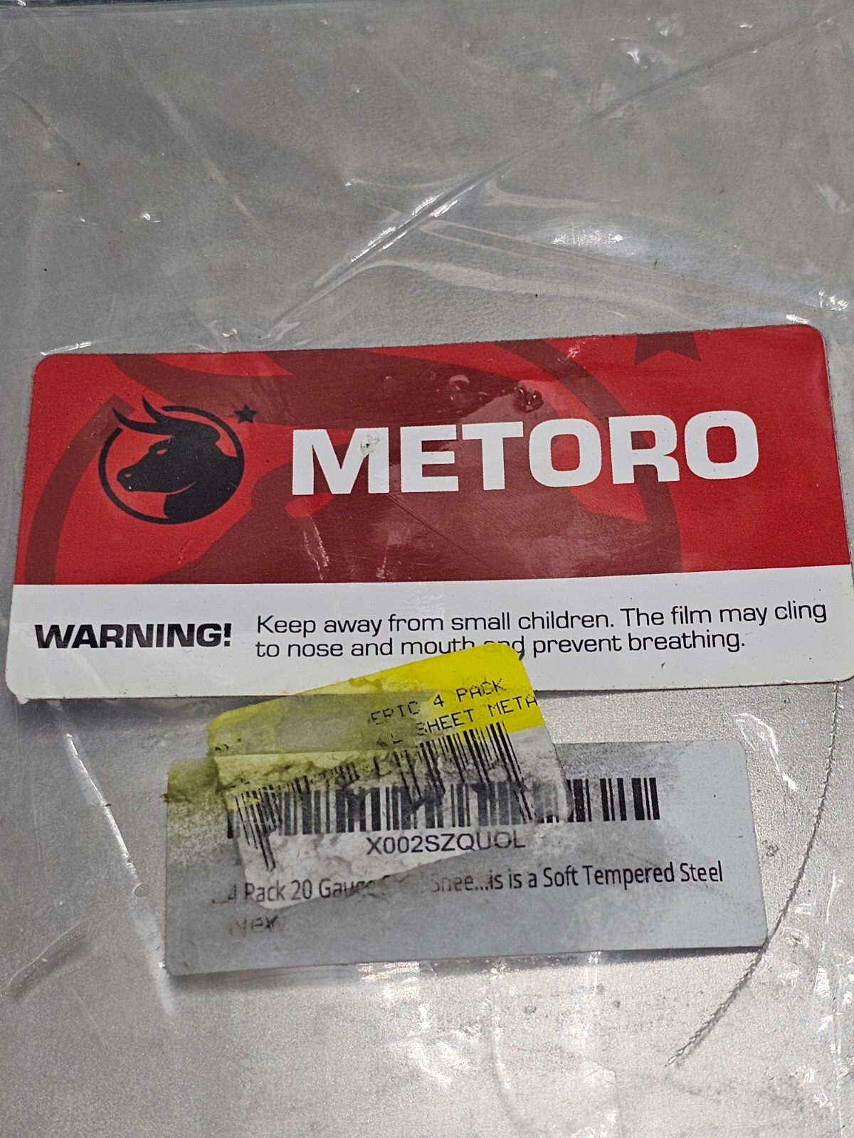 (QTY 4) Metoro 20 Gauge Steel Sheets Soft Tempered Steel Steel Sheet Metal