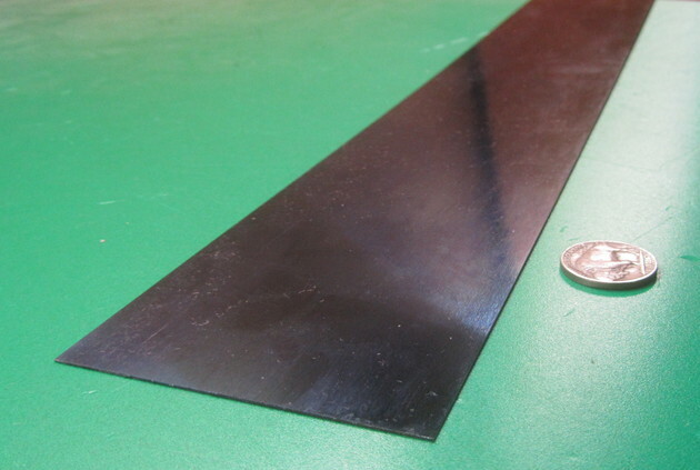 1095 Hard Blue Tempered Spring Steel Shim .035″ Thick x 3.00″ Wide x 36″ Long