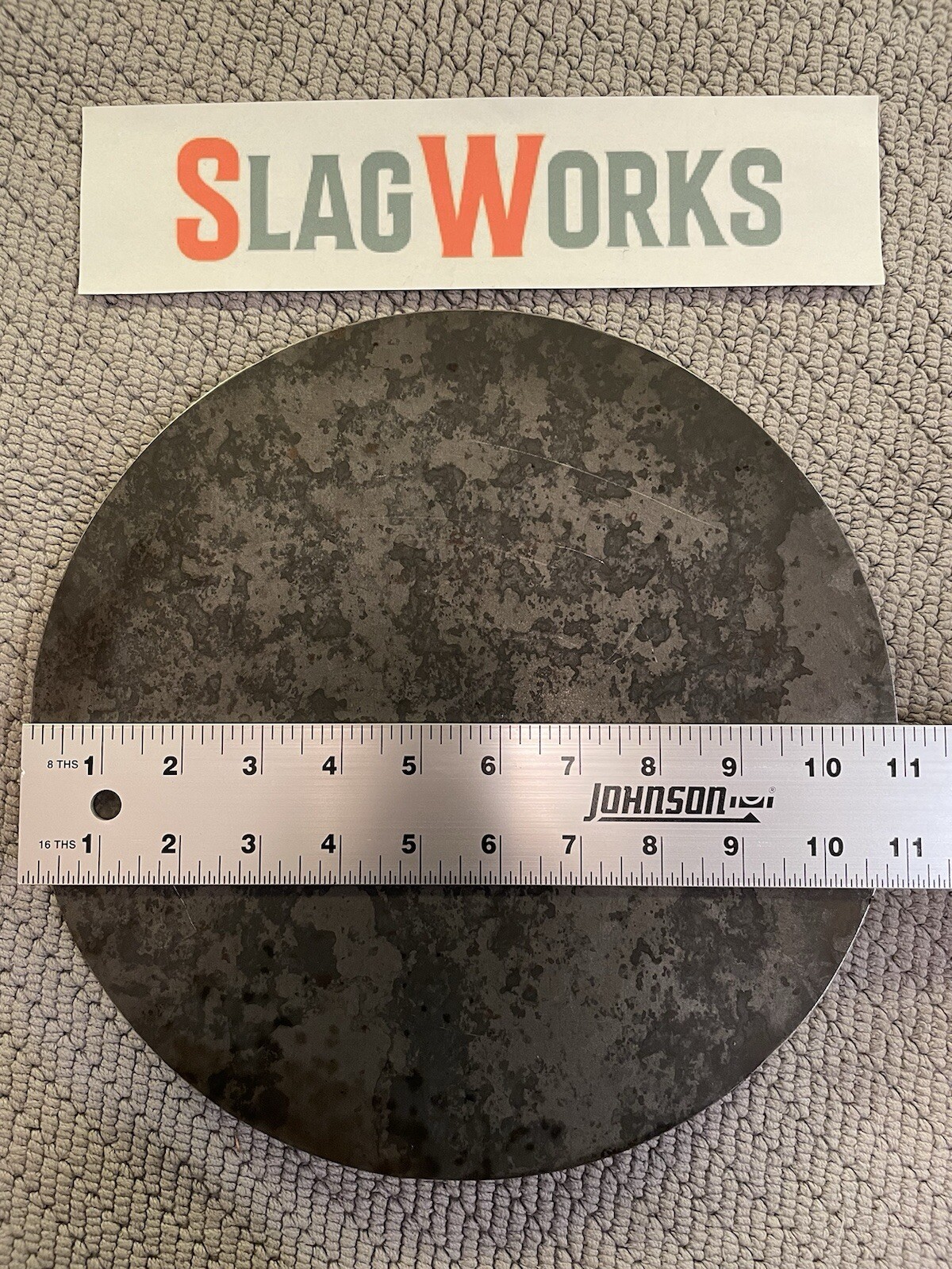 11 inch disc 3/8 inch thick steel plate 3/8”x11” disc A36 Hot Roll .375 Thick