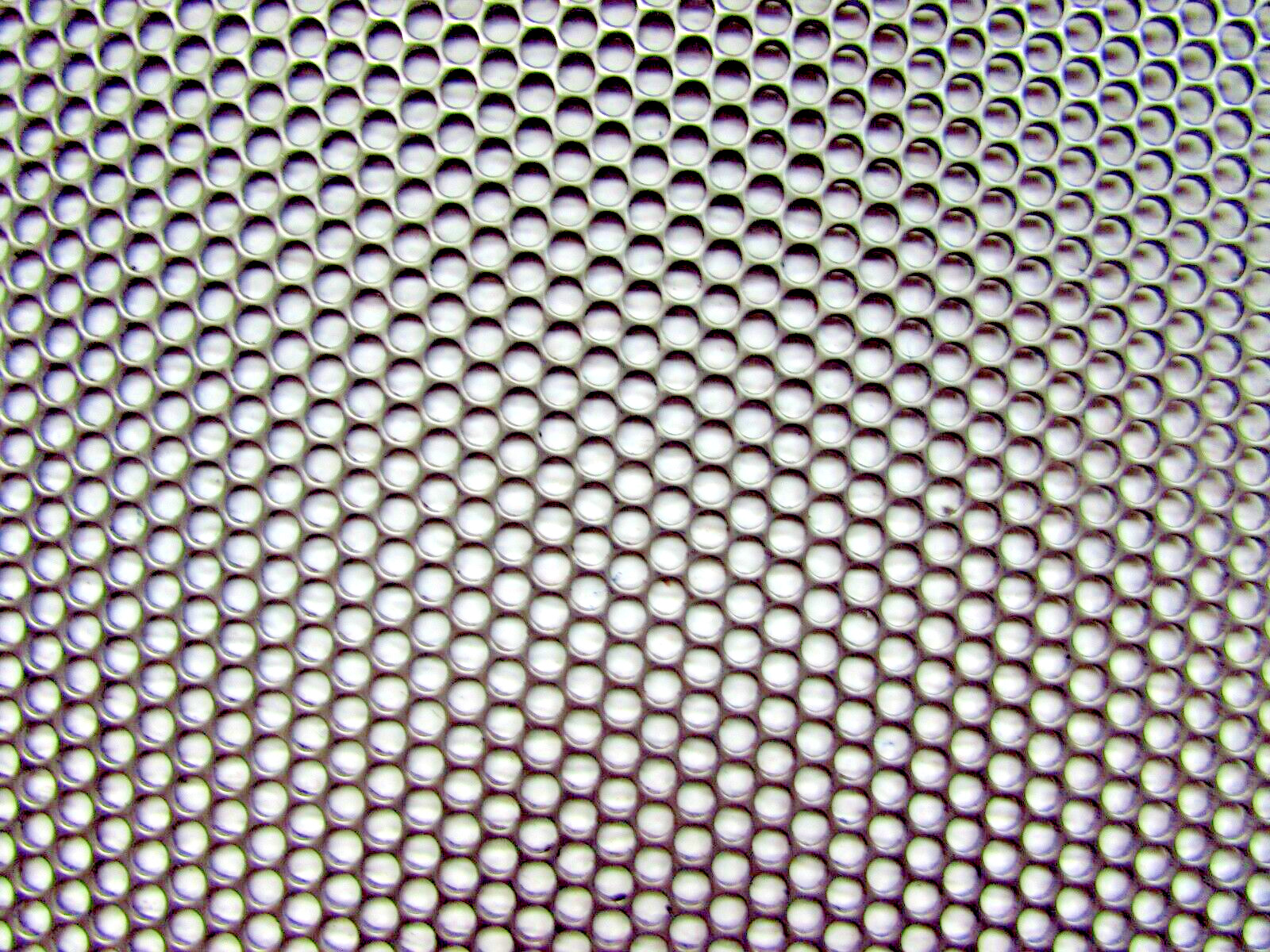 5/32″ HOLES–18 GAUGE– 304 STAINLESS STEEL PERFORATED SHEET– 11-1/2″ X 12″