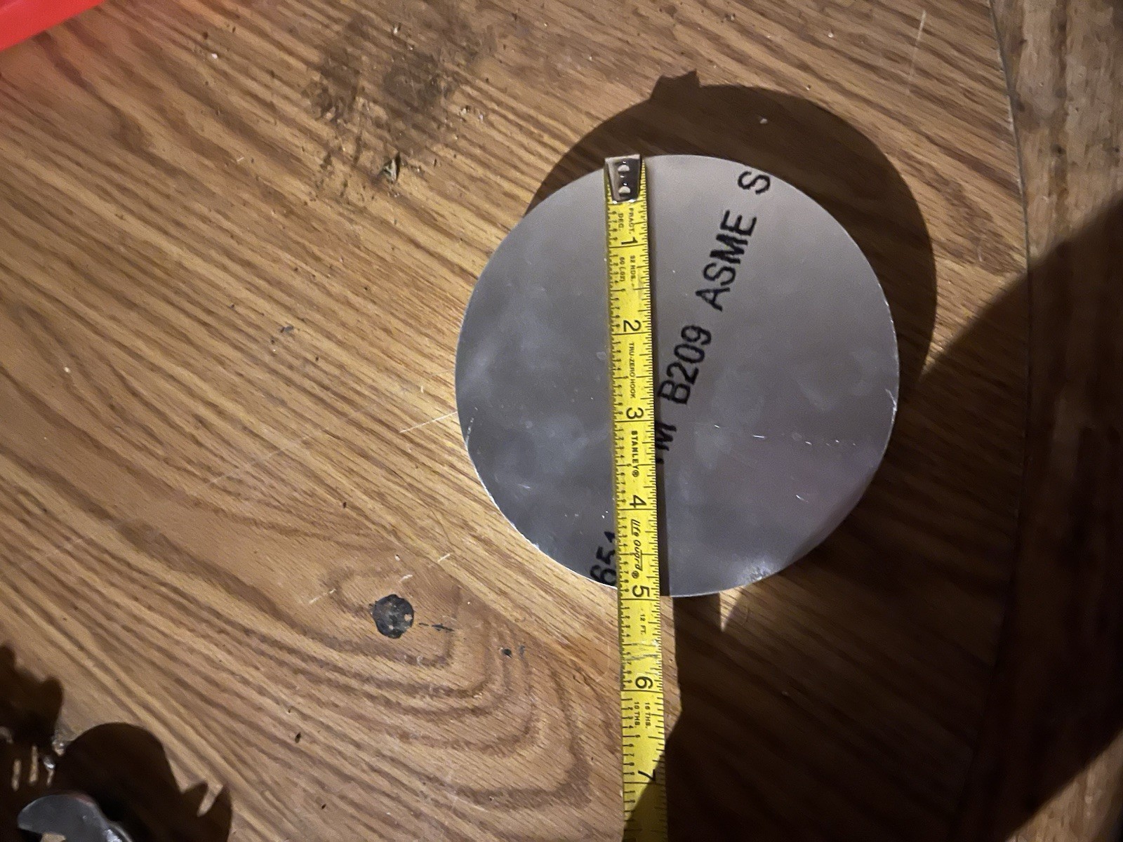 1/2 Aluminum 6061 5” Round Plate