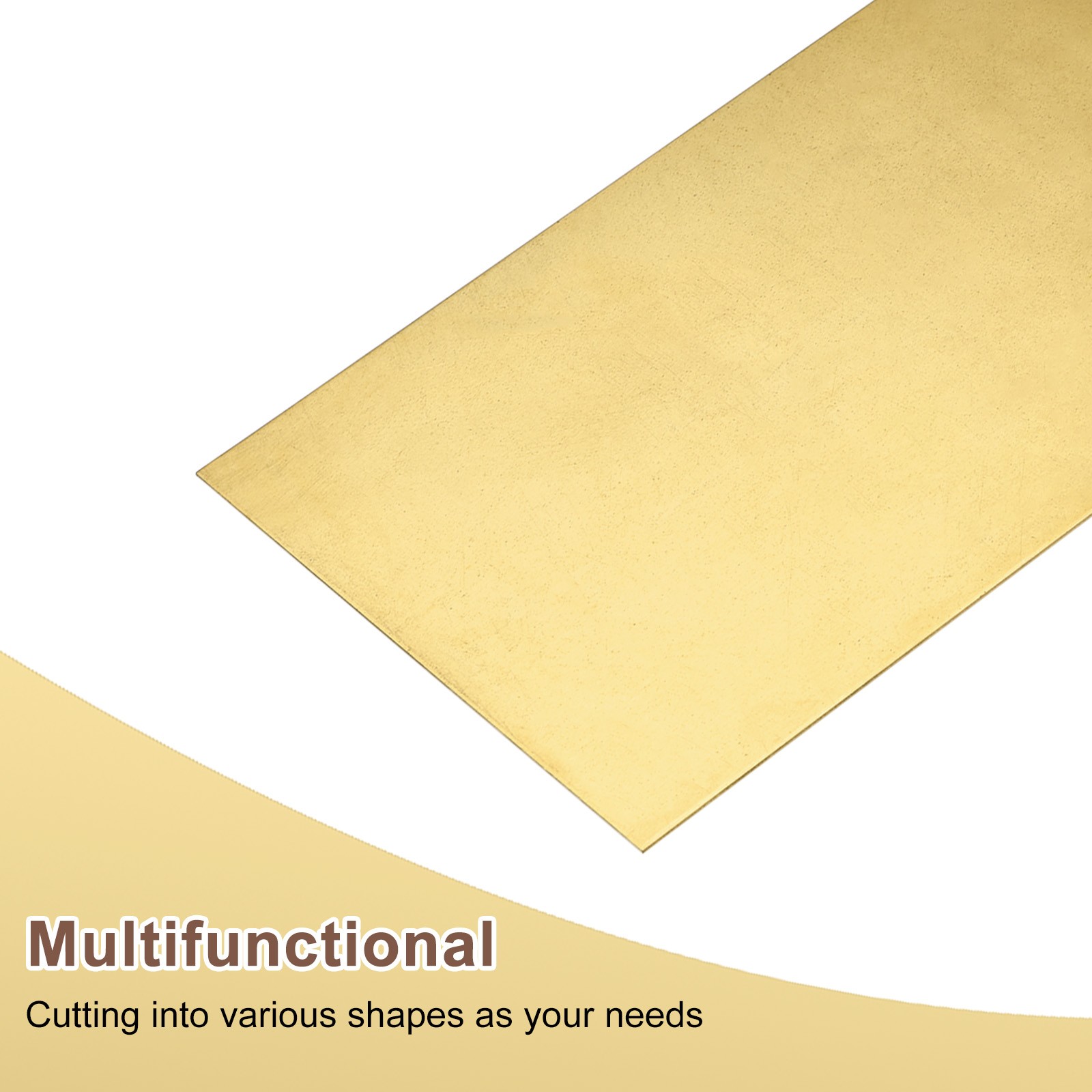 H62 Brass Sheet 12″ x 4″ Metal Sheets 0.02″ Thick Brass Plates for Industry