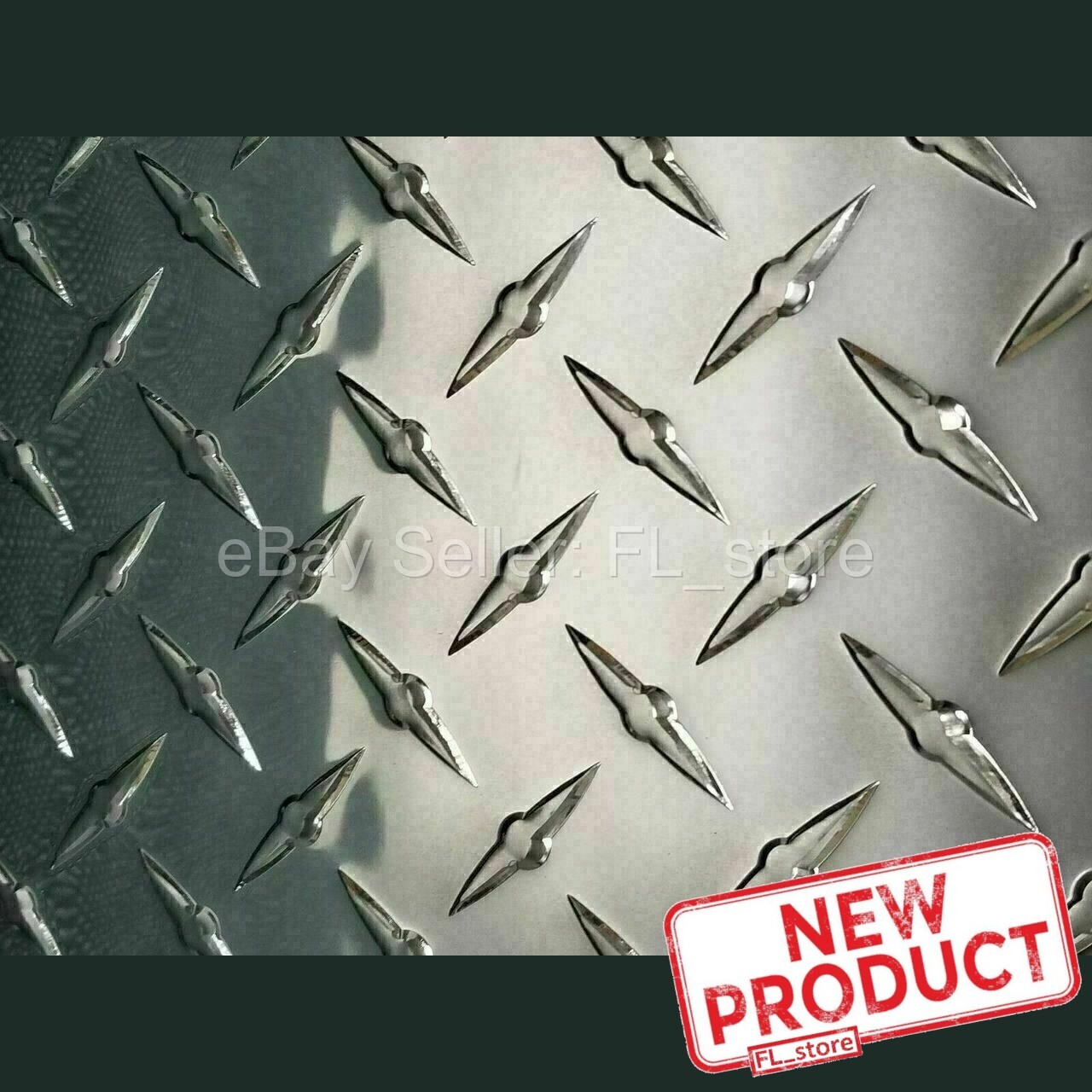 1/16″ Thick Aluminum Diamond Plate 6″ Wide x 24″ Long Polished Alloy Type 3003