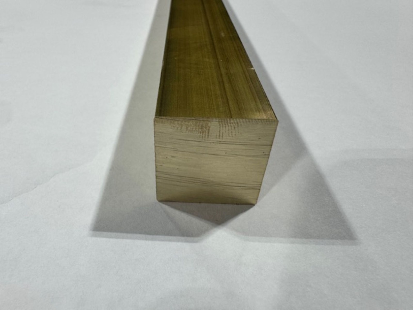 1″ x 1″ C360 Square Brass Bar x 5″ Long, Half Hard, Free Cutting, Mill Stock