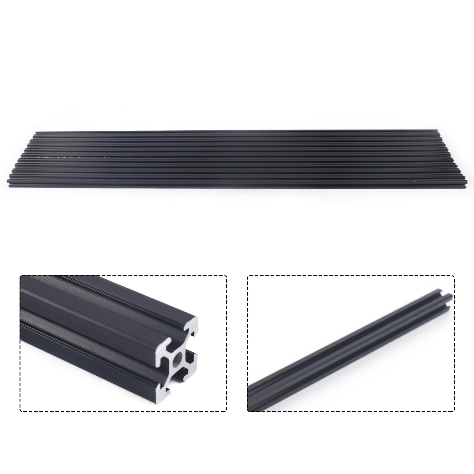 10 Pack Set 2020 Black T-Slot Aluminum Extrusion For CNC 3D Printer – 10X 1M