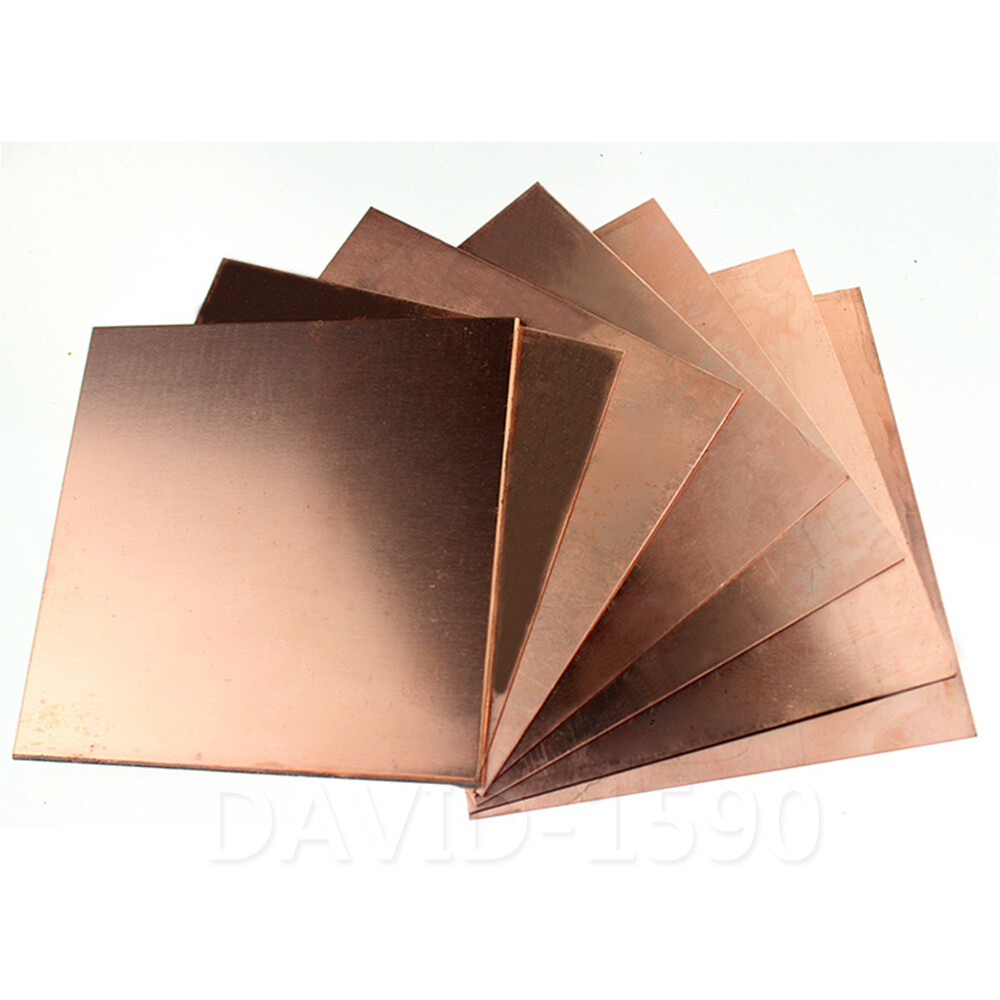 1pcs 99.9% Pure Copper T2 Cu Metal Sheet Plate Copper Sheet Bar Thick 0.8mm-5mm