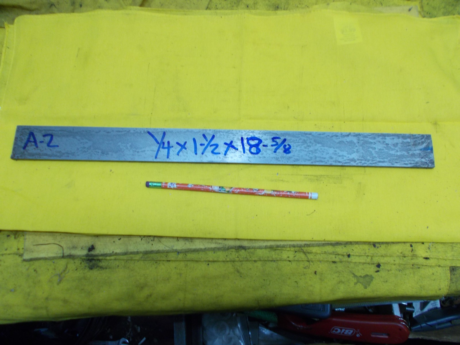 A-2 TOOL STEEL BAR GROUND FLAT machine shop A2 stock 1/4″ x 1-1/2″ x 18-5/8″