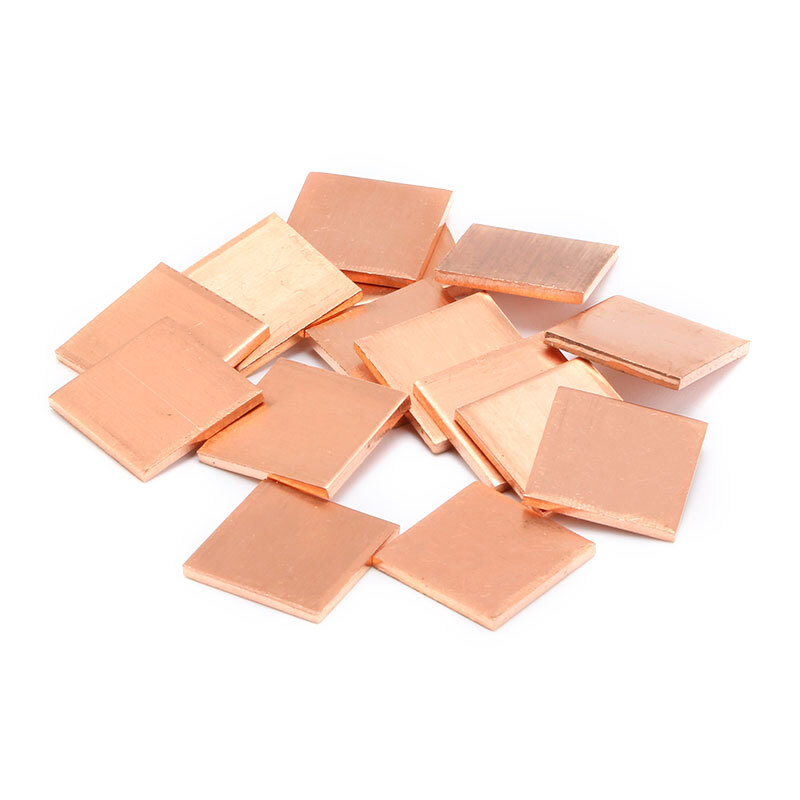 Copper Sheet Plate Guillotine Cut Metal 15x15mm/20x20mm Heatsink Cooling Sheets