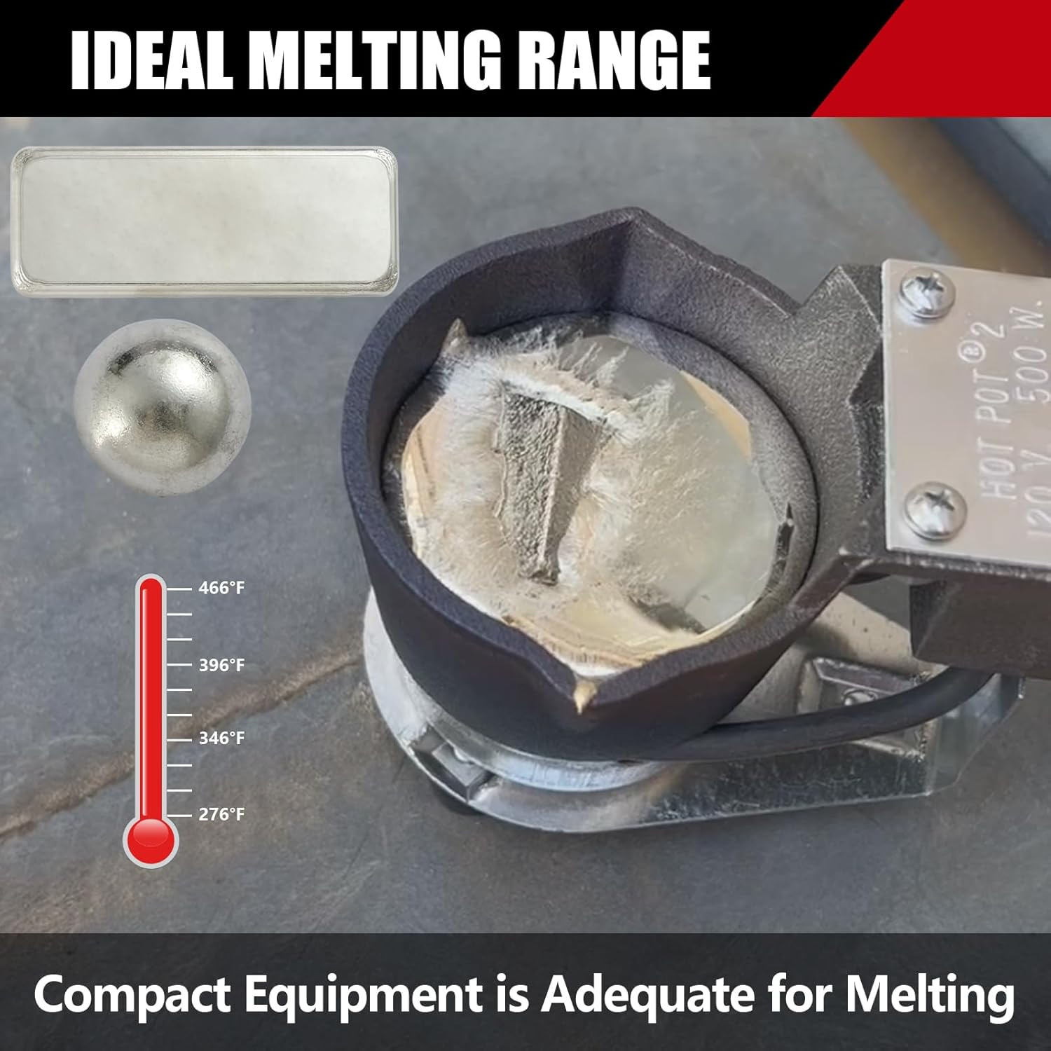 Casting Pewter Alloy(98% Tin-15Oz), Low Melting Point Metal 338-446°F, Jewelry C