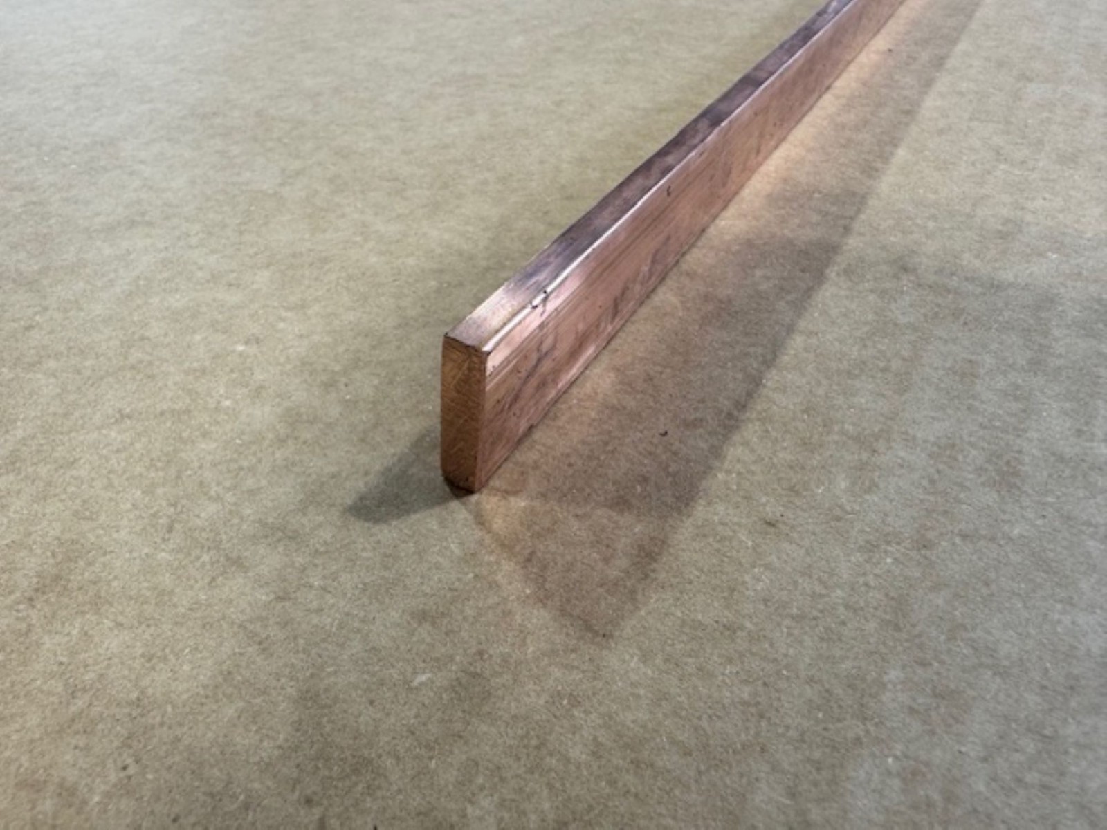 1/4″ x 1″ Copper 110 Flat Bar x 4 Inches Long