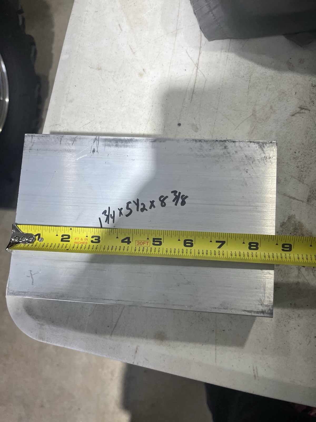 1-3/4” x 5-1/2” ALUM. 6061 FLAT BAR SOLID 8-3/8”Long Bar Stock Left Over Stock