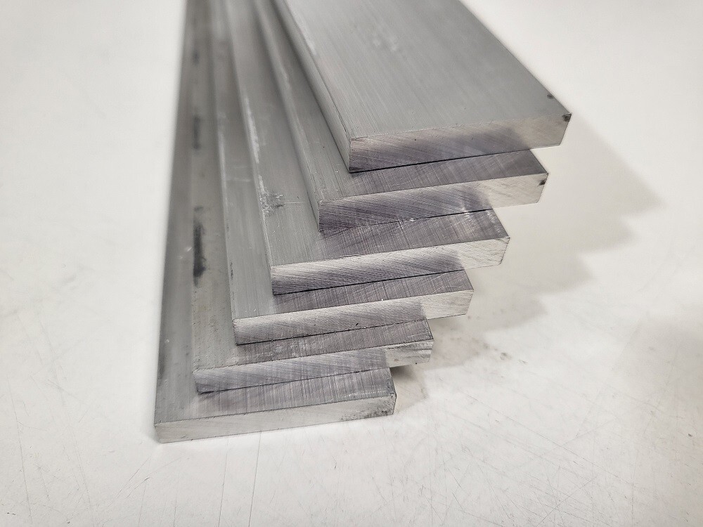 6061 Aluminum Flat Bar, 1/4″ x 1-1/2″ x 17″ long, Solid Stock, Plate, 6 pack