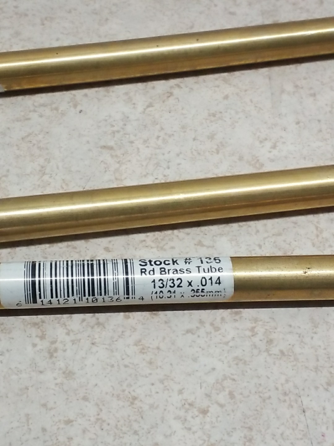 3 K&S .014X13/32X12 Brs R Tube Stock # 136