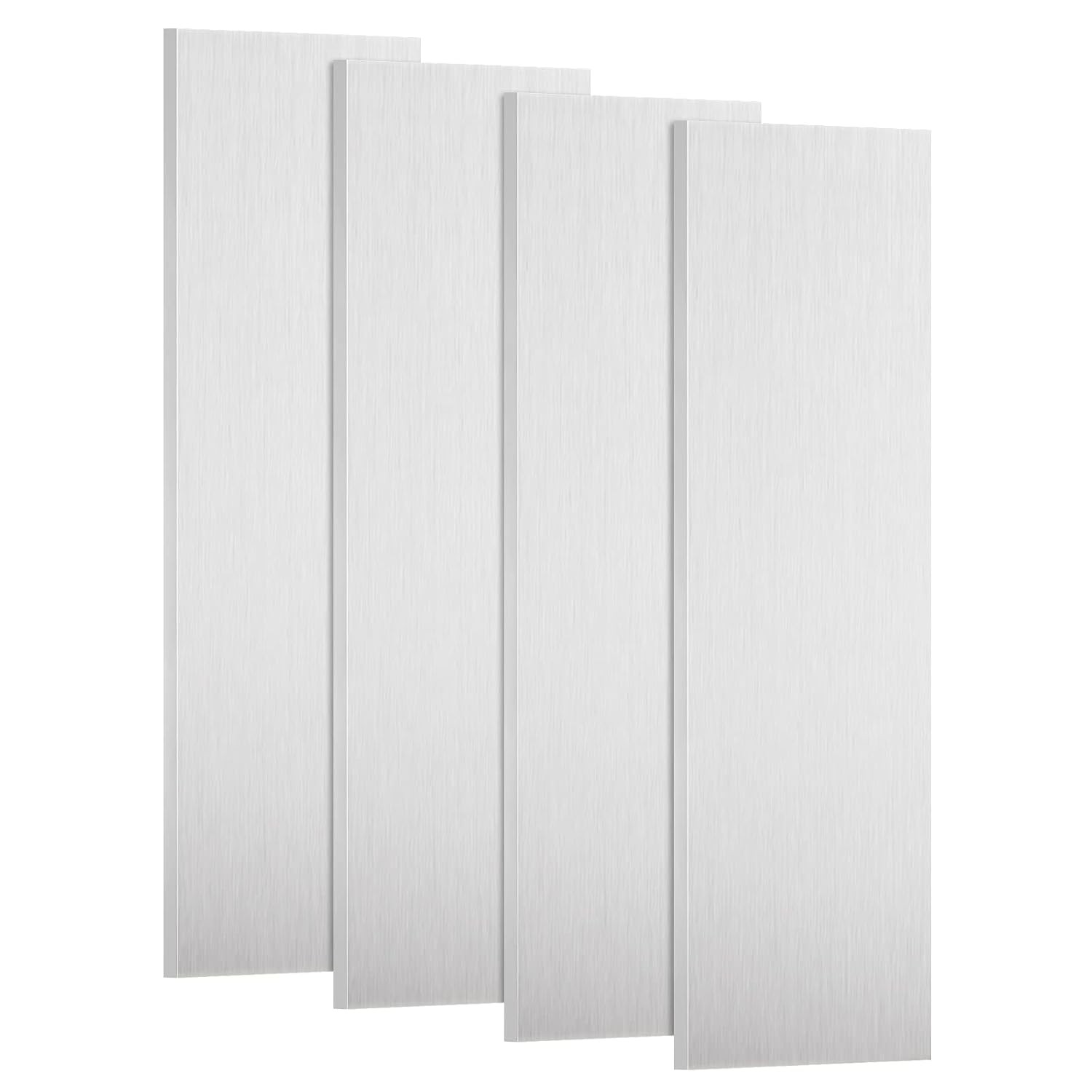 4 Pack 6061 Aluminum Metal Sheet 3x12x1/8 Inch Flat Plain Thin Aluminum Plate Co