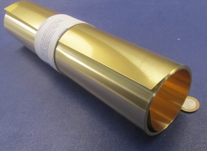 260 Brass Shim Sheet 0.004″ Thick x 12.00″ Wide x 120″ Length