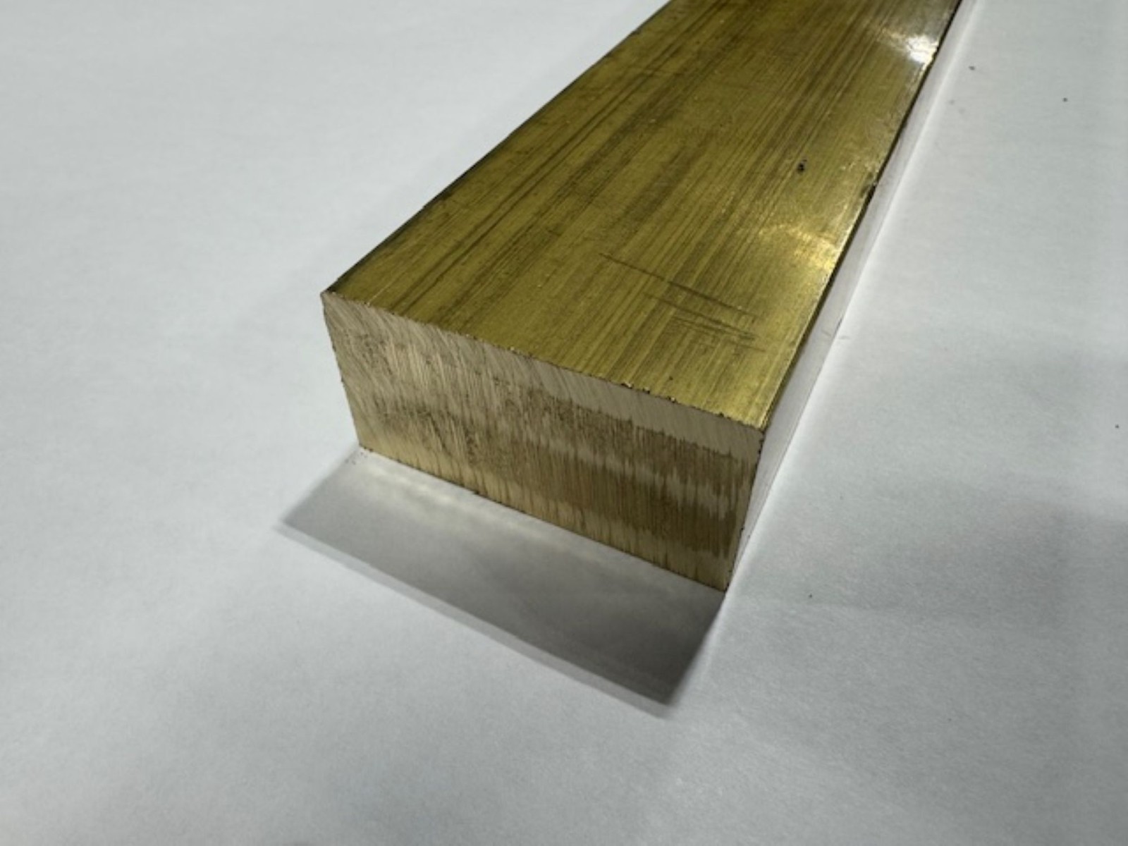 1″ x 2″ C360 Brass Flat Bar x 36″ Long, Half Hard, Free Cutting, Mill Stock