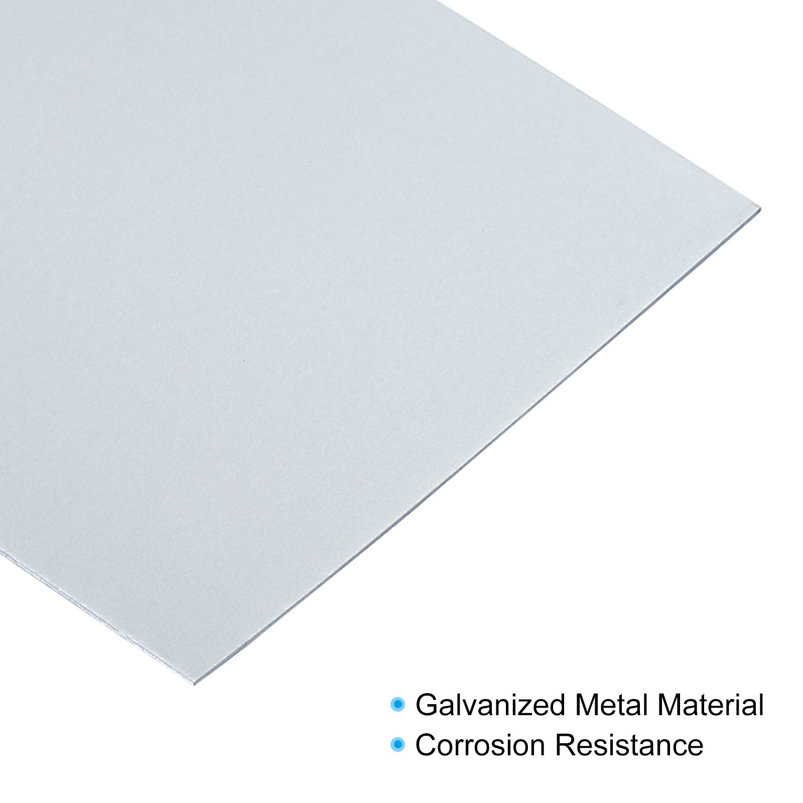 5pcs Galvanized Steel Sheet, 15x10cm Metal Sheet Plate Panels 0.5mm Thick