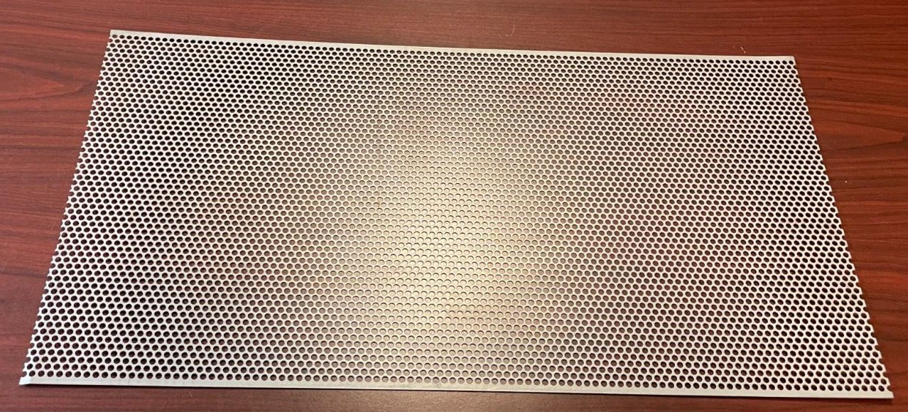 Perforated Galvannealed sheet 13.375″ x 25.375″[.034″x.187″x.250″] *Made in USA*