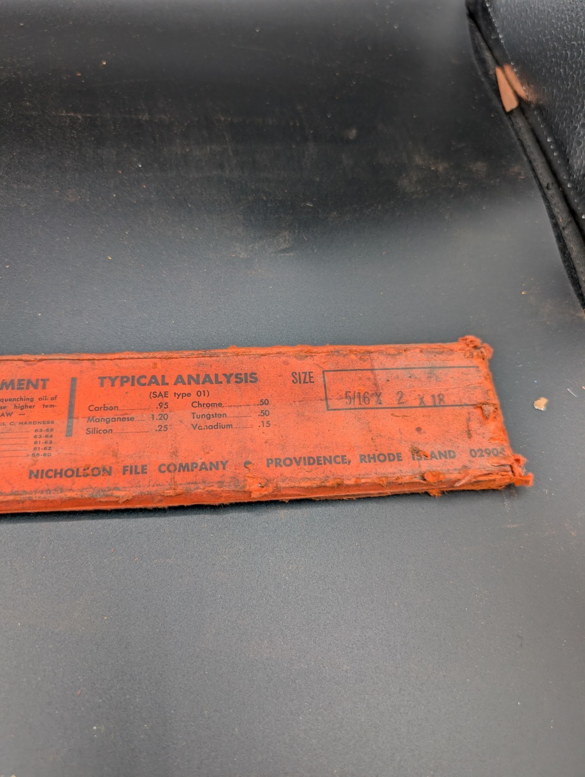 NOS Nicholson Oil Hardening Precision Ground Flat Stock 5/16″ X 2″ X 18″ Type O1