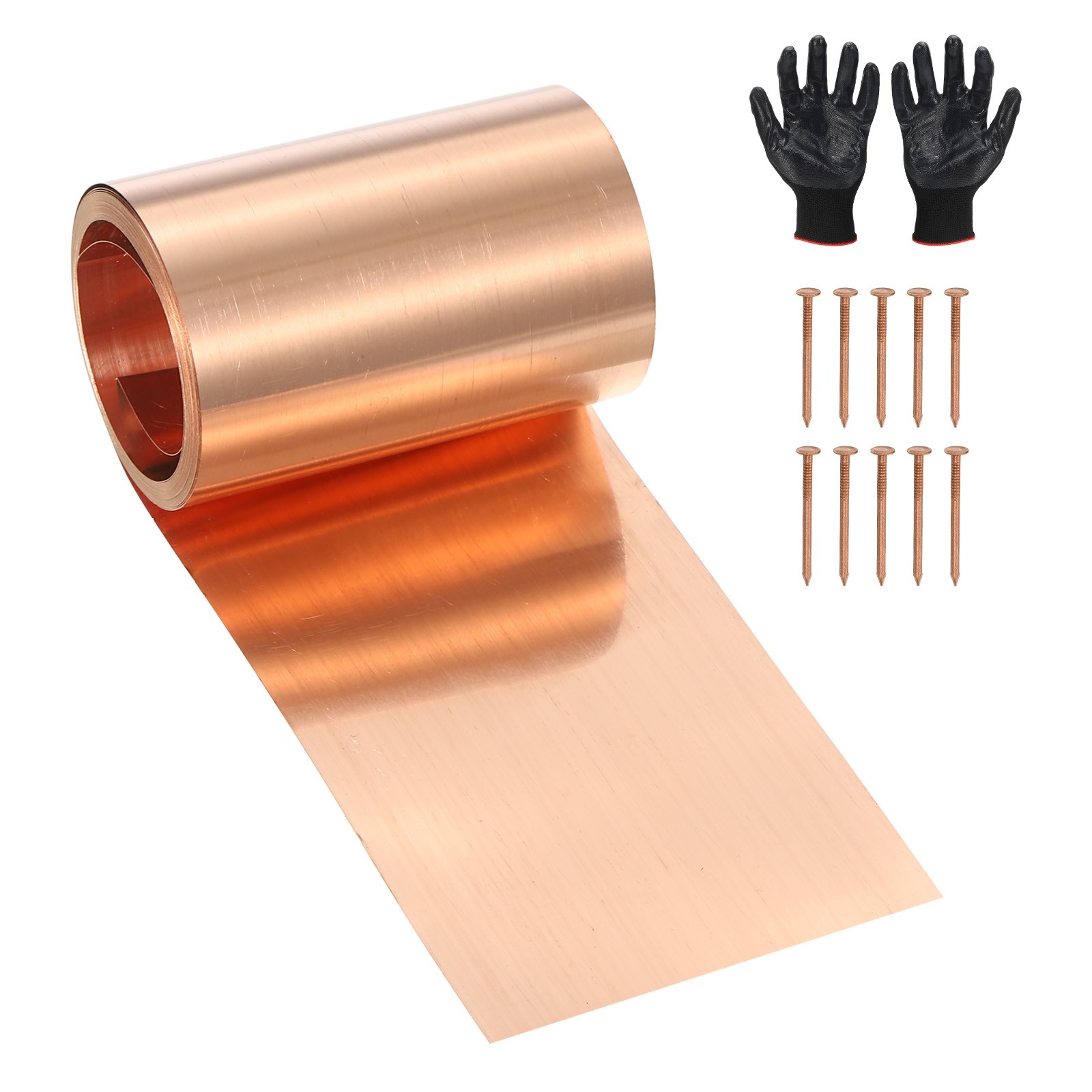 Copper Sheet Roll 2″ x 10 Ft 38 Gauge(0.1mm) Thickness DIY (1 Pack, Copper)