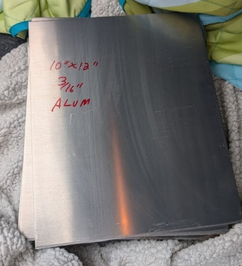 1 Piece of 10″ x 12″ Aluminum .188″ Thick (3/16″ – 5 Gauge) Sheet Metal/PLATE