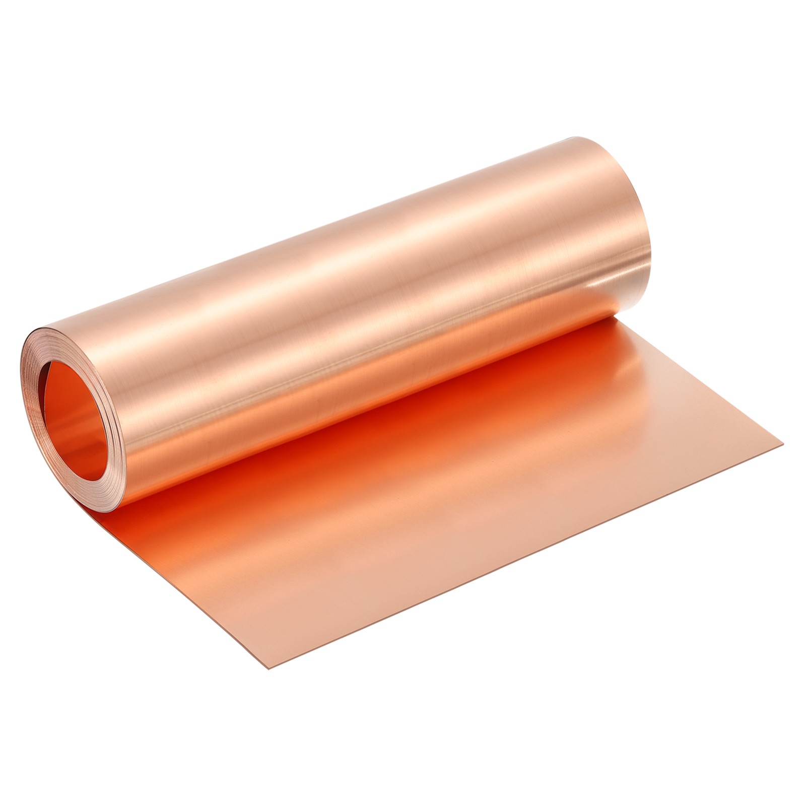 Pure Copper Sheet Roll, 0.5mm 24Ga Thick T2 8Ft x 10in Copper Strip for Craft