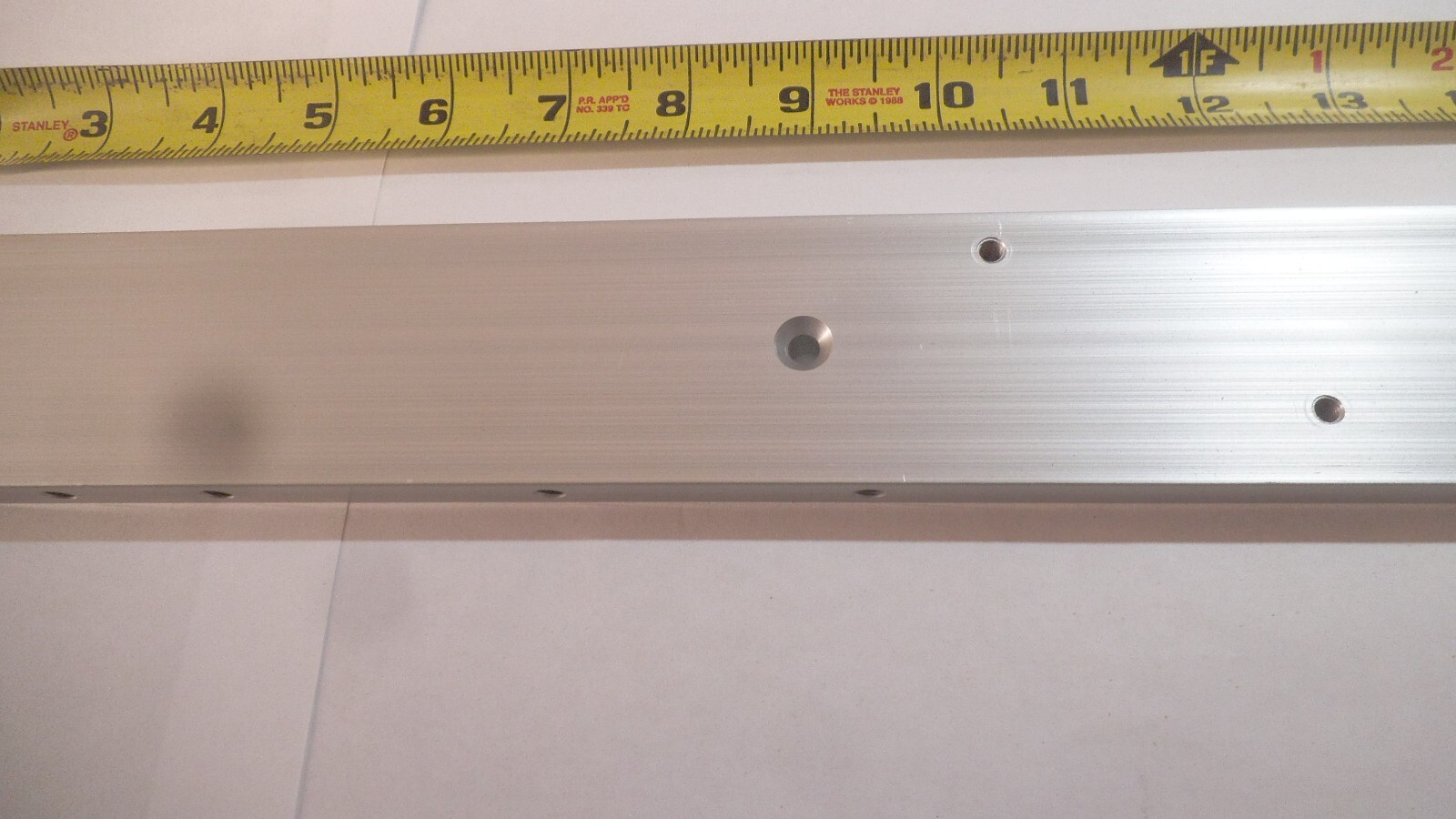 Aluminum bar stock, 17-1/4″ long x 2″ wide x .475 thick