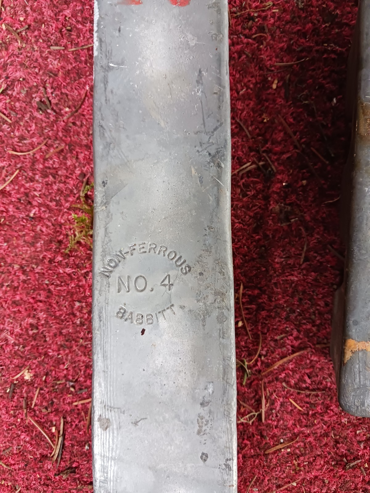 Babbit #4 Non-Ferrous Alloy Ingots Lot of 3.5. Unknown composition. Lead? ~29 lb