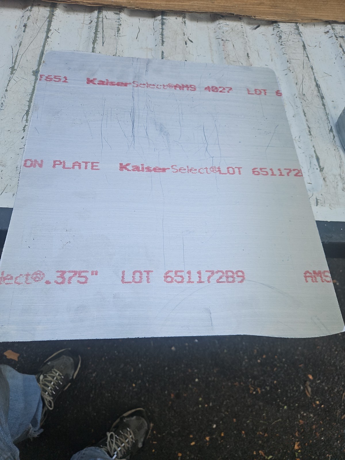 Kaiser aluminum plates 6061-T651 3/8″ X17″X 14-1/2″ Made In USA