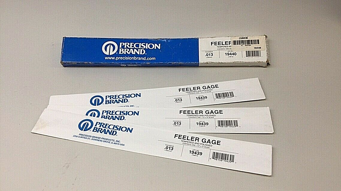 Precision Brand .013 X 1/2″ X 12″ Feeler Gage Tempered And Polished (Pack Of 3)