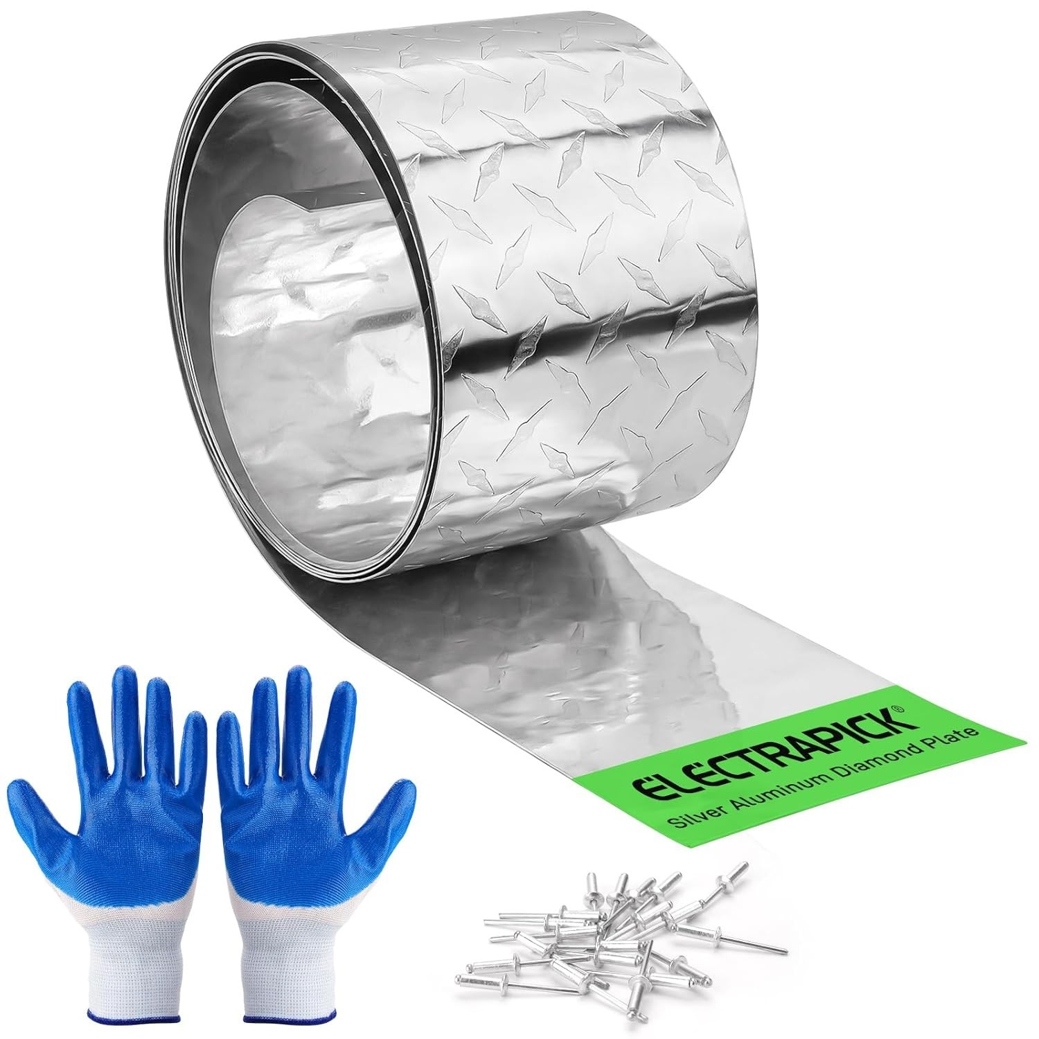 24″ x 96″ Aluminum .045″ Diamond Plate 17 GA Thick Sheet Trailer, RV, Garages