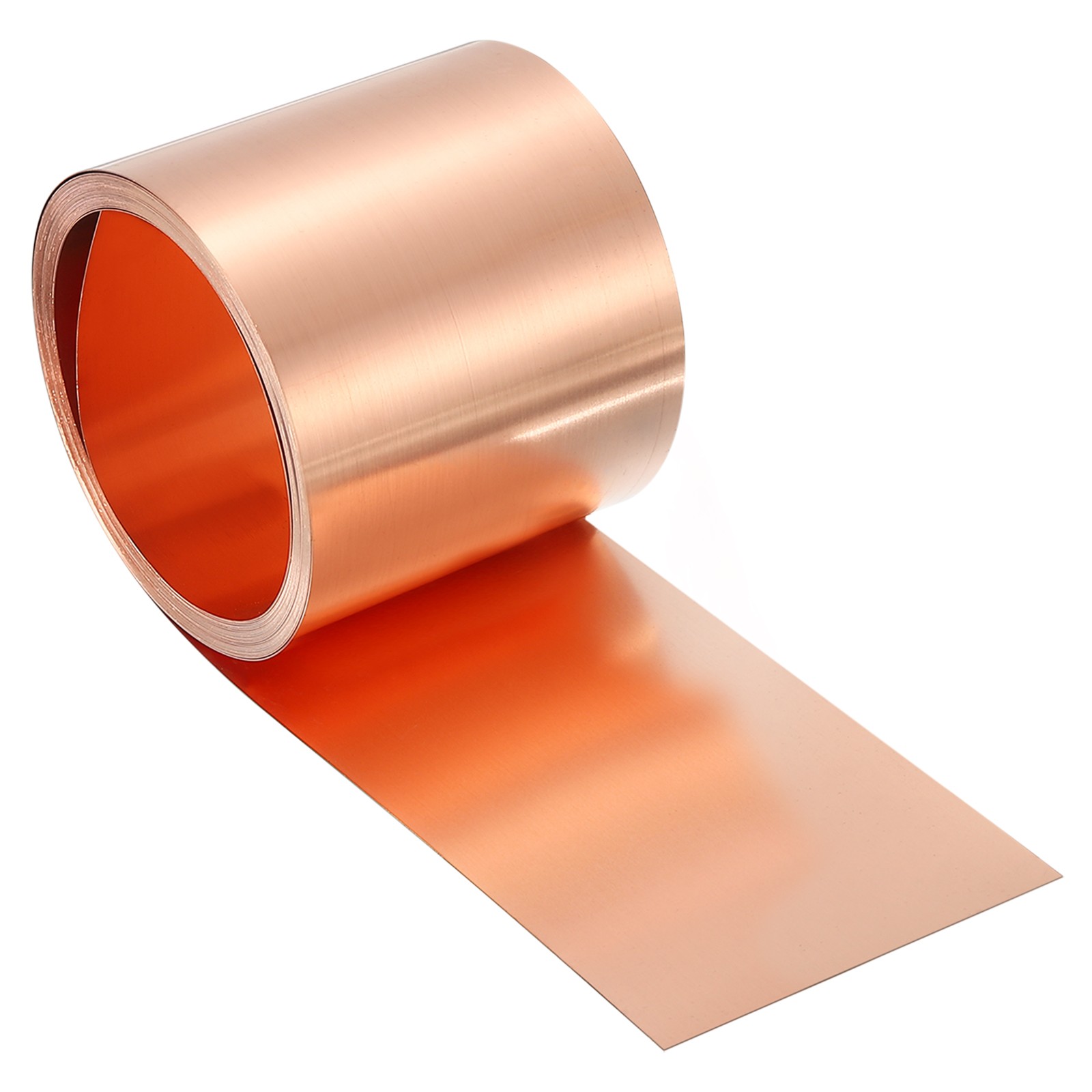 Pure Copper Sheet Roll, 0.02mm 34Ga Thick T2 10Ft x 2in Copper Strip for Craft