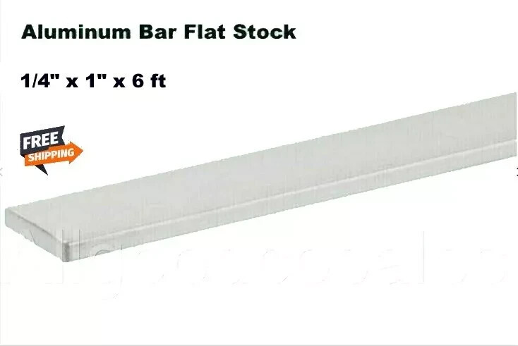 Aluminum Bar Flat Stock 1/4″ x 1 inch x 6 Feet Unpolished Finish Alloy NEW
