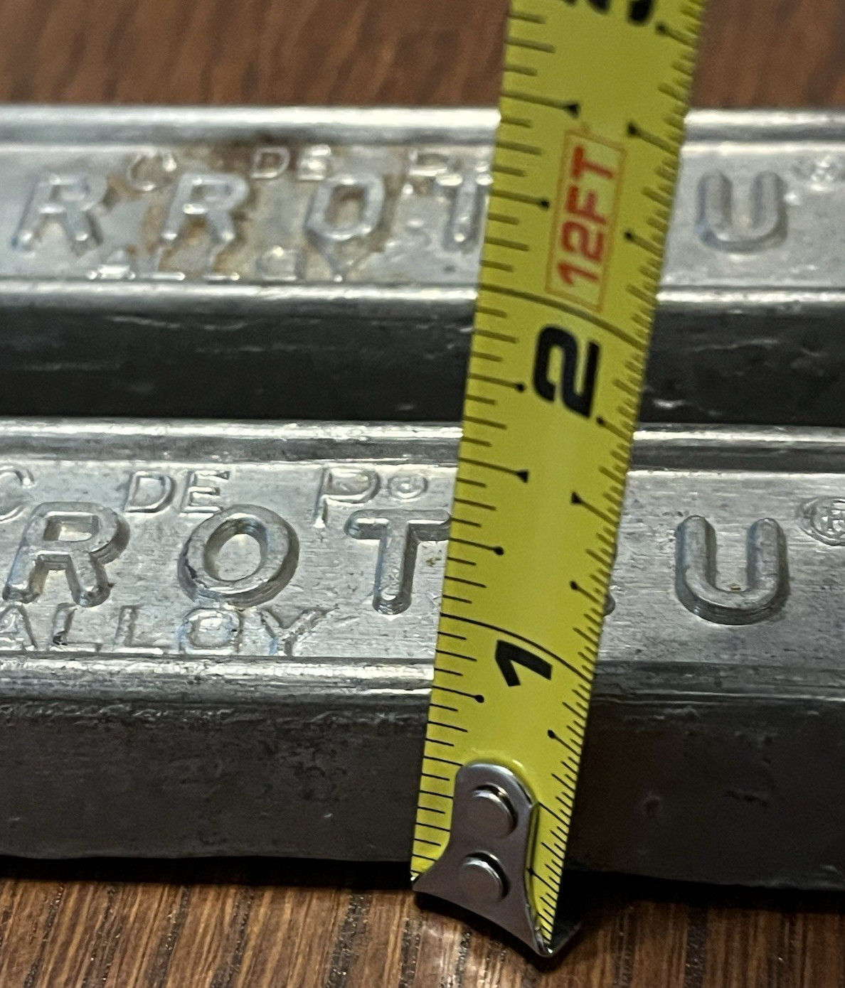 2 Cerrotru Ingot Low Melting Temperature Alloy Vintage Bar 3+ Pounds Bismuth Tin