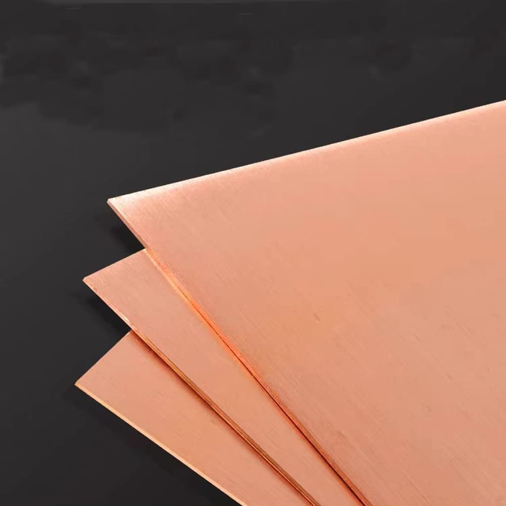 LSVERDE 2 Pcs Copper Sheet, 10″ x 8″, 18 Gauge(1mm) Thickness, Double Sided Film