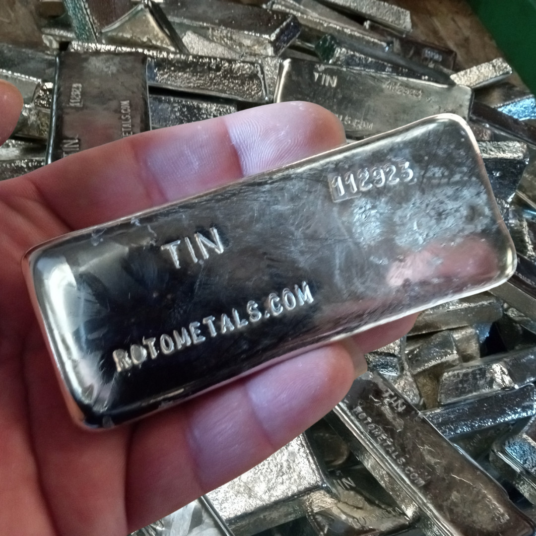 RotoMetals Whole Tin Ingot 99.9+% Pure