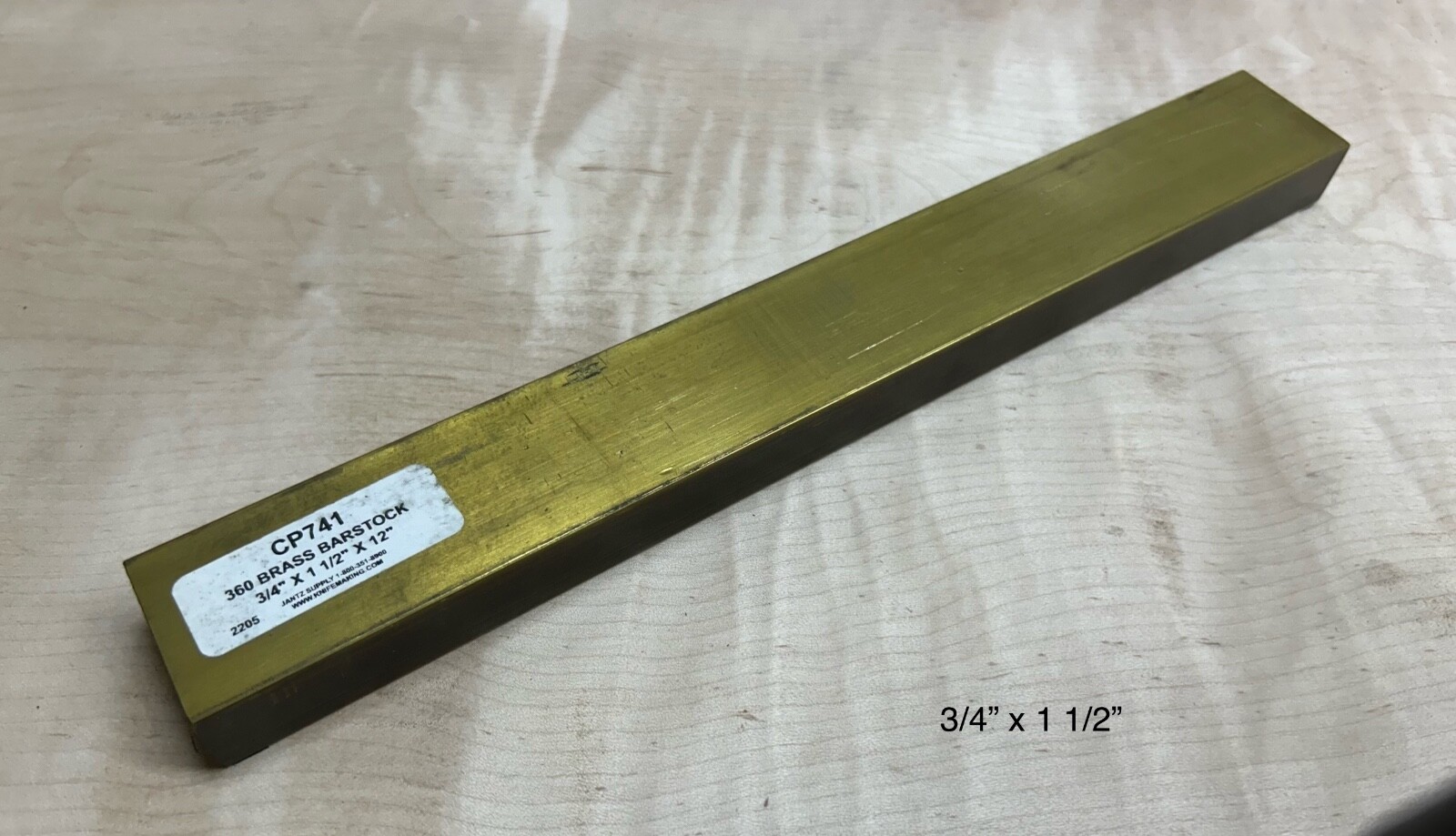C360 Brass Flat Bar 3/4” Thick x 1.5″ Wide x 12” milling turning stock