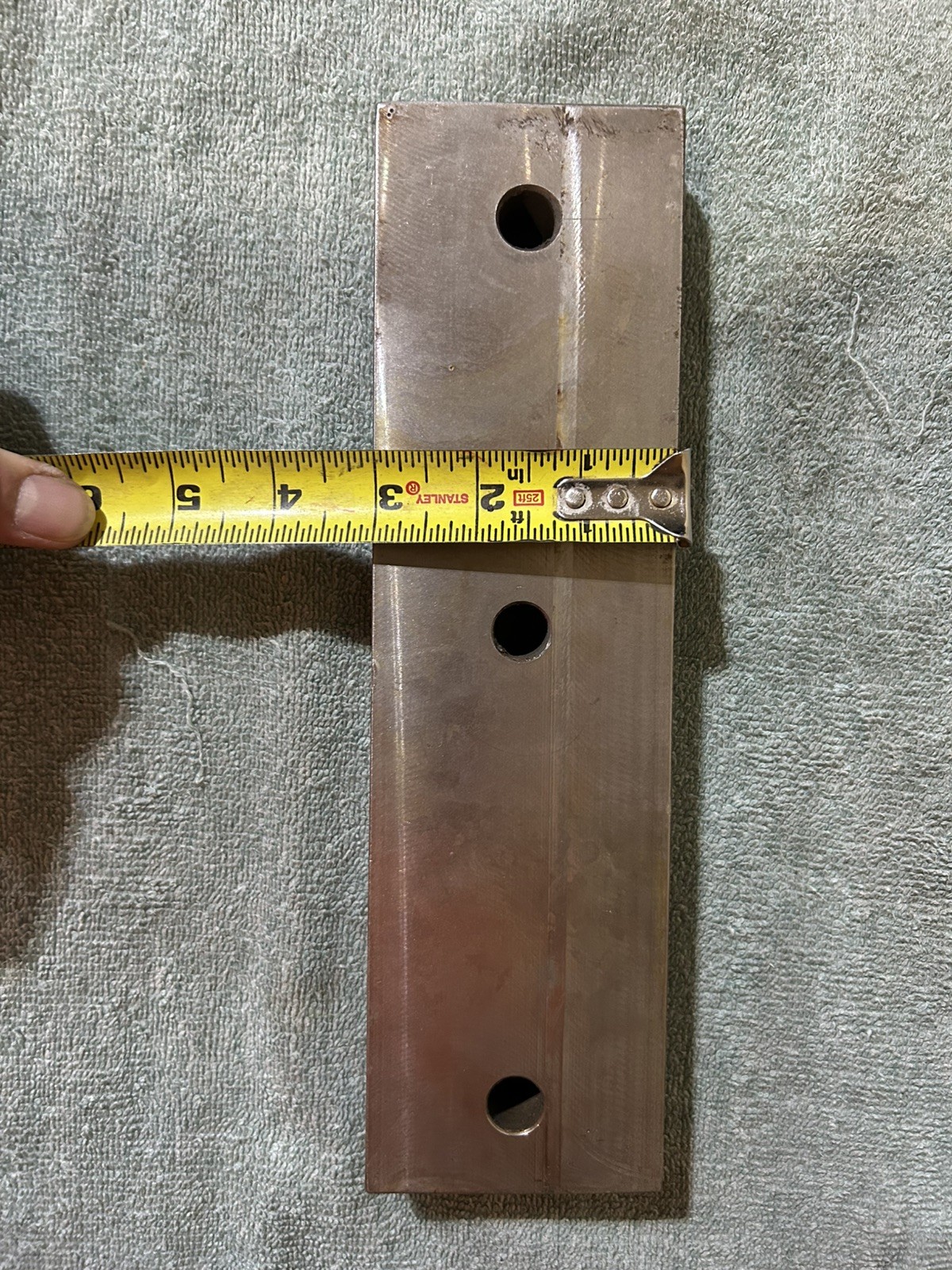 (LOT OF 2) 1-1/4” x 3″ x 10-3/4” Stainless Steel Scrap Flat Bar, ~ 20 lbs