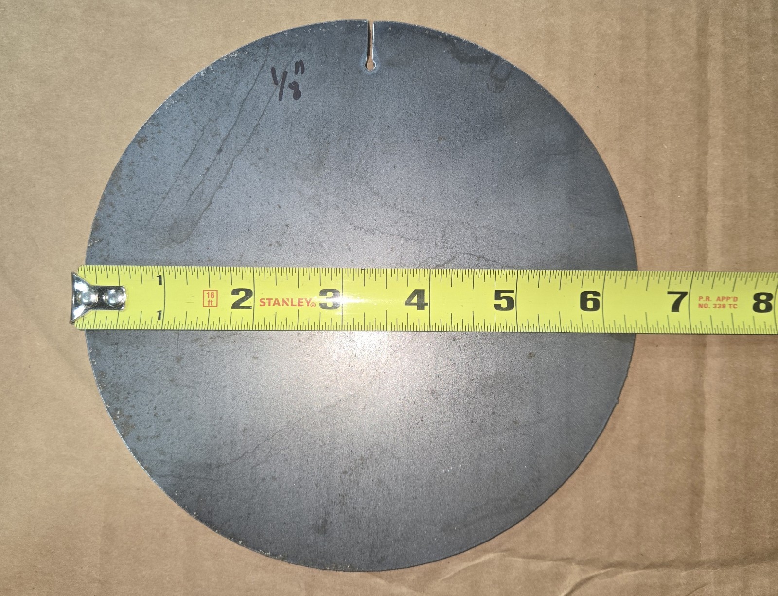 1/8 inch Round Steel Plate Drop