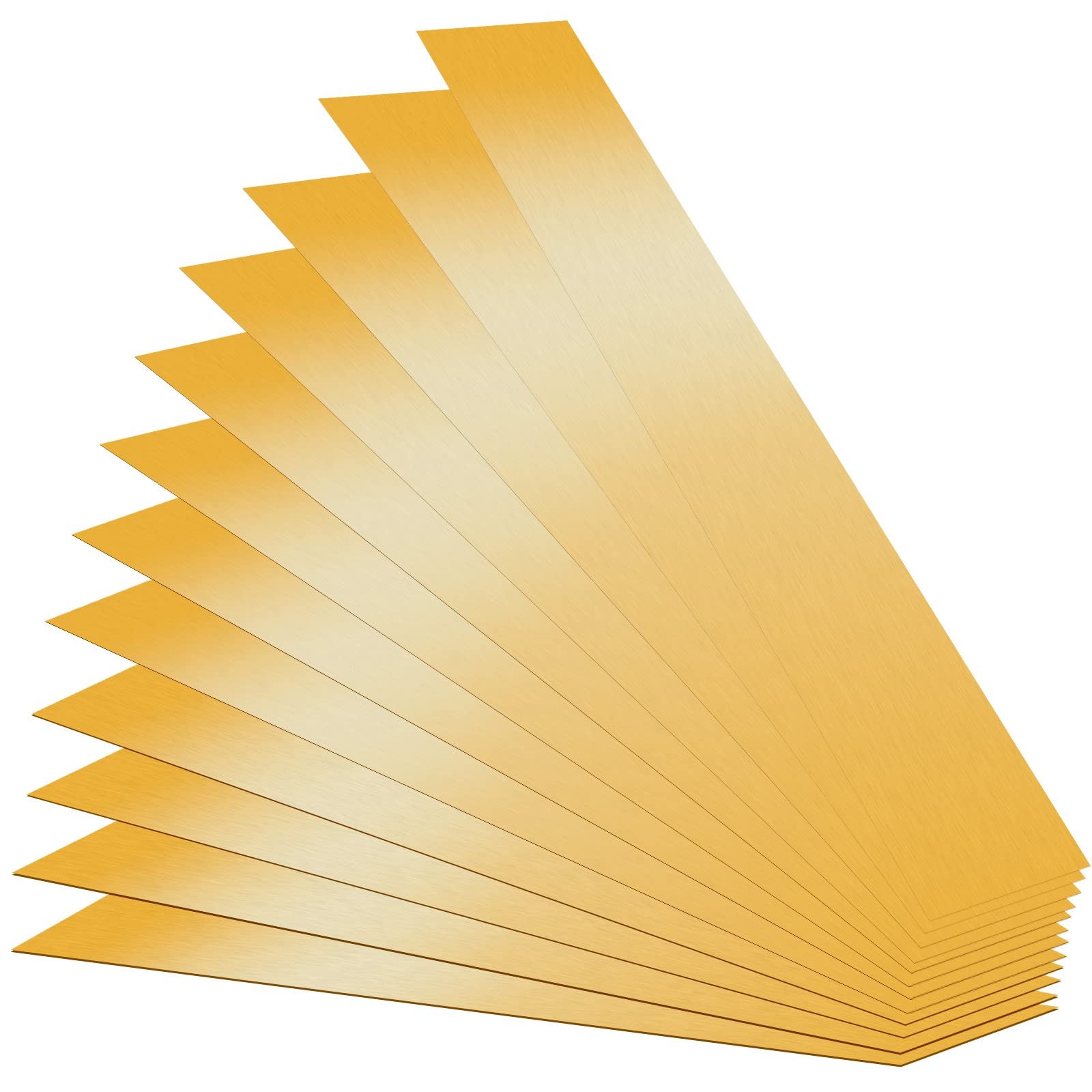 12 Pieces Brass Strip, Shim Stock Assortment, 1″ Width x 6″ Length, 0.002″, 0…